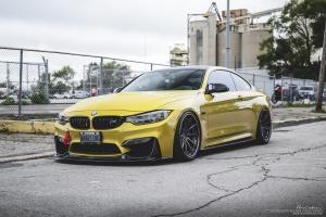 BMW M4 Coupe Austin Yellow on Brixton Forged Wheels (R10D) 2016 года
